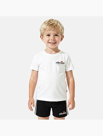 Ellesse - Conjunto niño práctico y moderno compuesto por dos camisetas y un pantalón corto