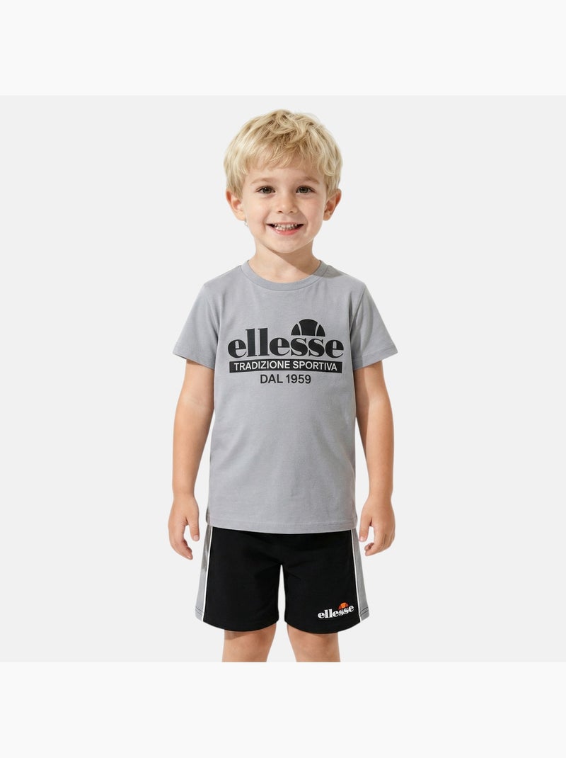 Ellesse - Conjunto niño práctico y moderno compuesto por dos camisetas y un pantalón corto Negro - Kiabi