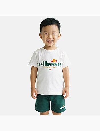 Ellesse - Conjunto niño práctico y moderno compuesto por dos camisetas y un pantalón corto