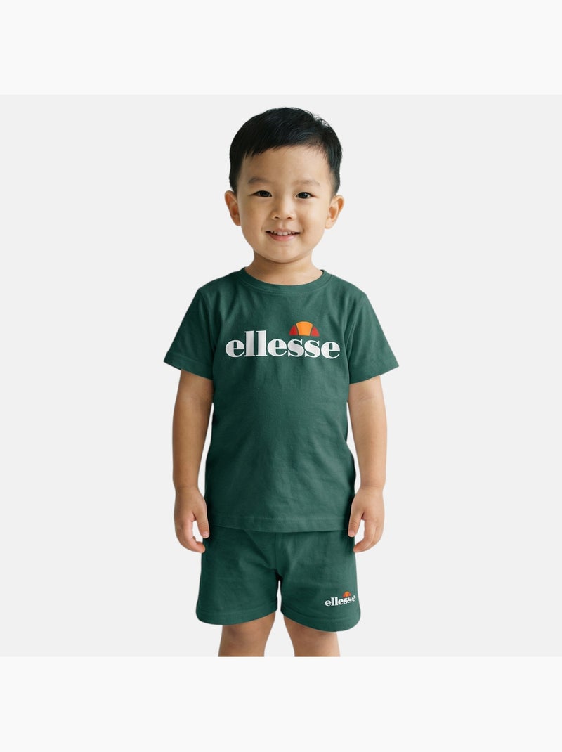Ellesse - Conjunto niño práctico y moderno compuesto por dos camisetas y un pantalón corto Verde - Kiabi