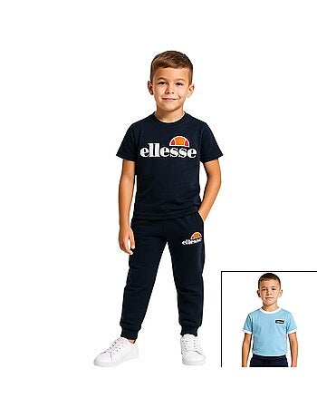 Ellesse - Pack de 2 camisetas y pantalón de jogging niño
