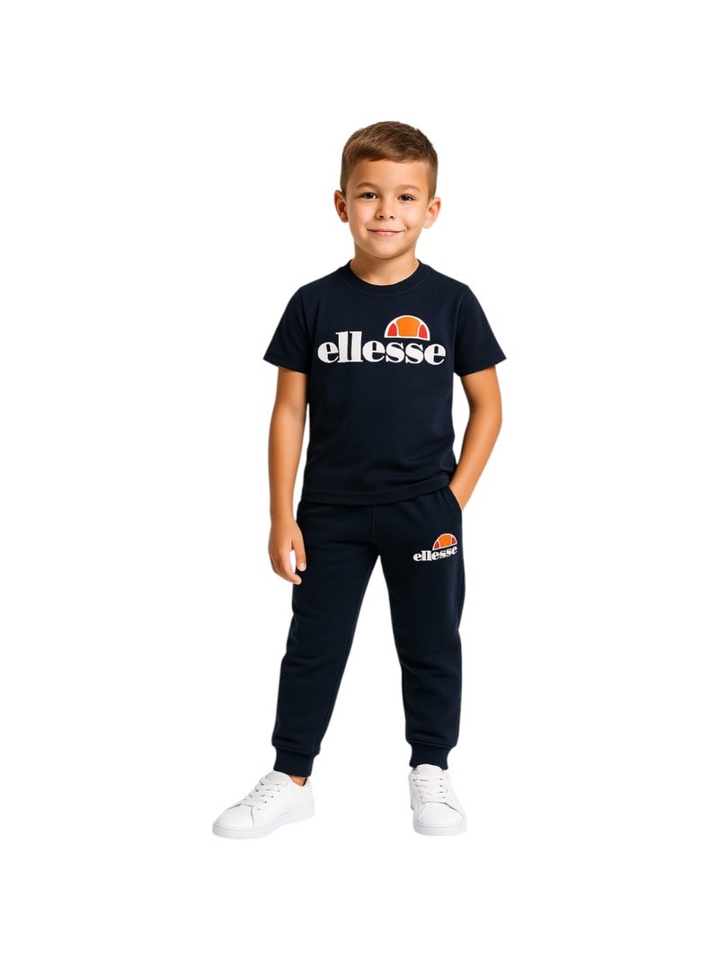 Ellesse - Pack de 2 camisetas y pantalón de jogging niño Azul marino - Kiabi