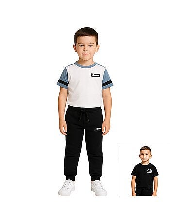 Ellesse - Pack de 2 camisetas y pantalón de jogging niño