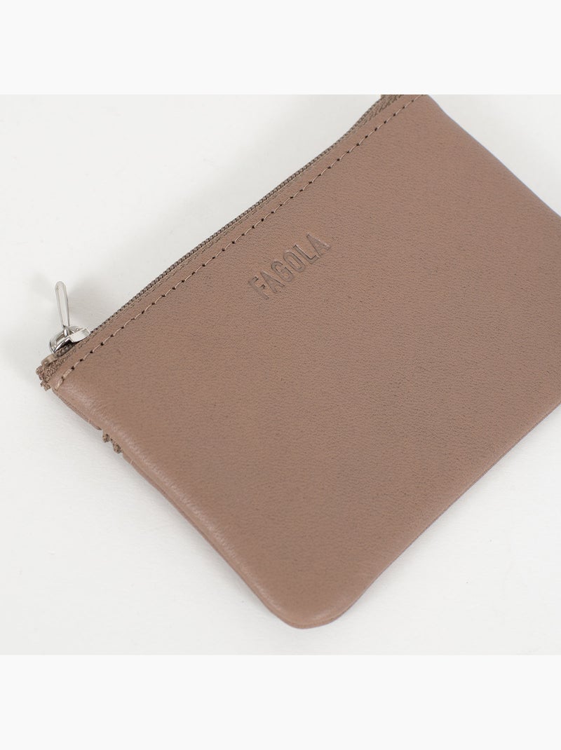 Émy - cartera - cuero Taupe - Kiabi