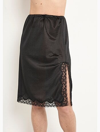 Enagua de encaje satinado antiestática - Afibel