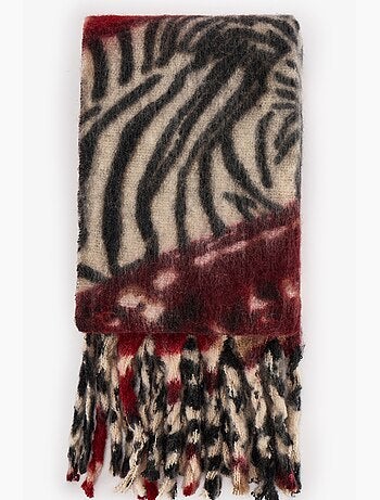Erica bufanda con estampado de cebra penti