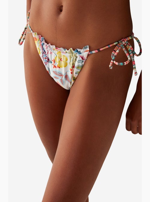 Escape braguita de bikini con estampado floral y detalle de volante penti - Kiabi Escape braguita de bikini con estampado floral y detalle de volante penti - Kiabi