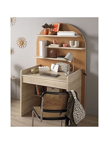Escritorio infantil - diseño arqueado en madera de roble - SAUTHON