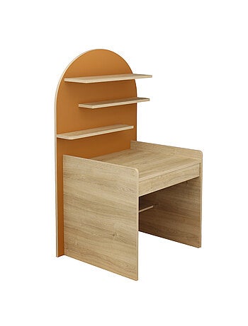 Escritorio infantil - diseño arqueado en madera de roble - SAUTHON