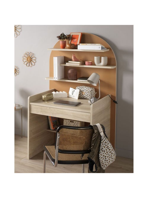 Escritorio infantil - diseño arqueado en madera de roble - SAUTHON - Kiabi
