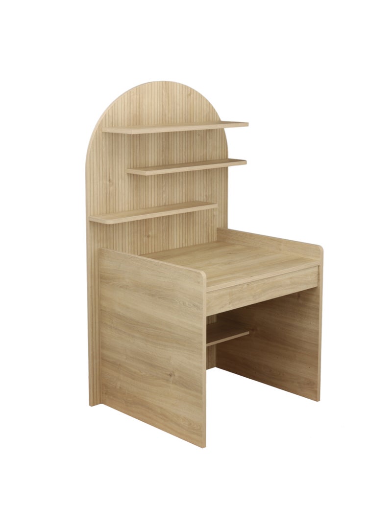 Escritorio infantil - diseño arqueado en madera de roble - SAUTHON Marrón - Kiabi