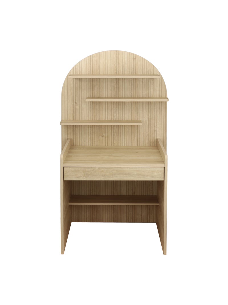 Escritorio infantil - diseño arqueado en madera de roble - SAUTHON Marrón - Kiabi