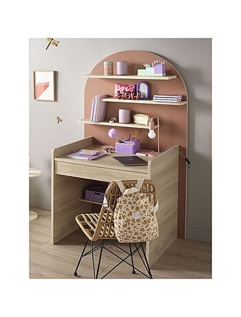 Escritorio infantil - diseño arqueado en madera de roble - SAUTHON