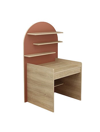 Escritorio infantil - diseño arqueado en madera de roble - SAUTHON