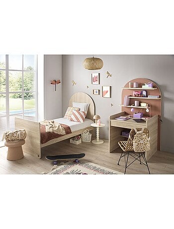 Escritorio infantil - diseño arqueado en madera de roble - SAUTHON