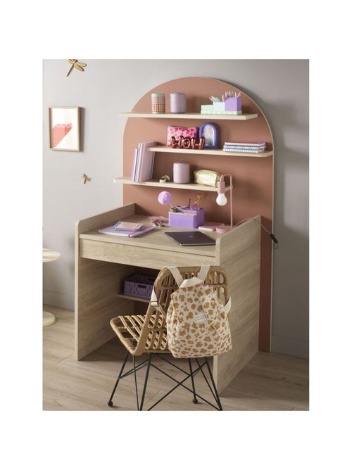 Escritorio infantil - diseño arqueado en madera de roble - SAUTHON - Kiabi