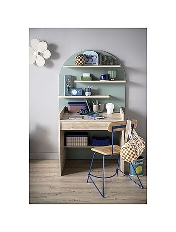 Escritorio infantil - diseño arqueado en madera de roble - SAUTHON