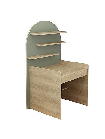 Escritorio infantil - diseño arqueado en madera de roble - SAUTHON