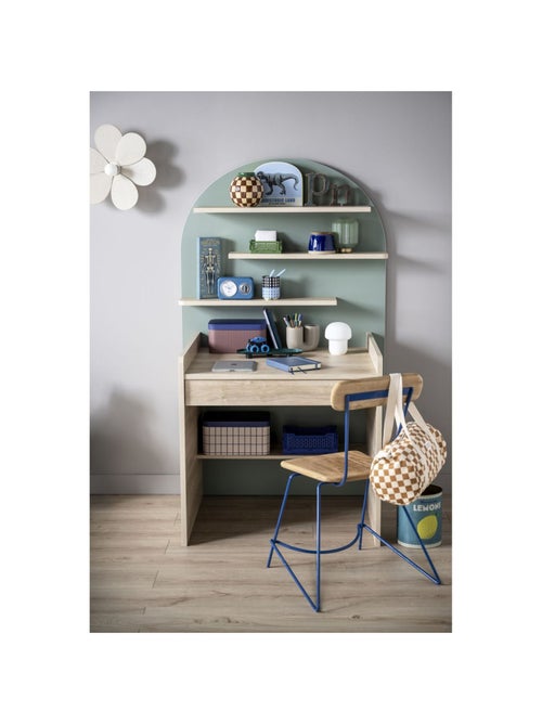 Escritorio infantil - diseño arqueado en madera de roble - SAUTHON - Kiabi