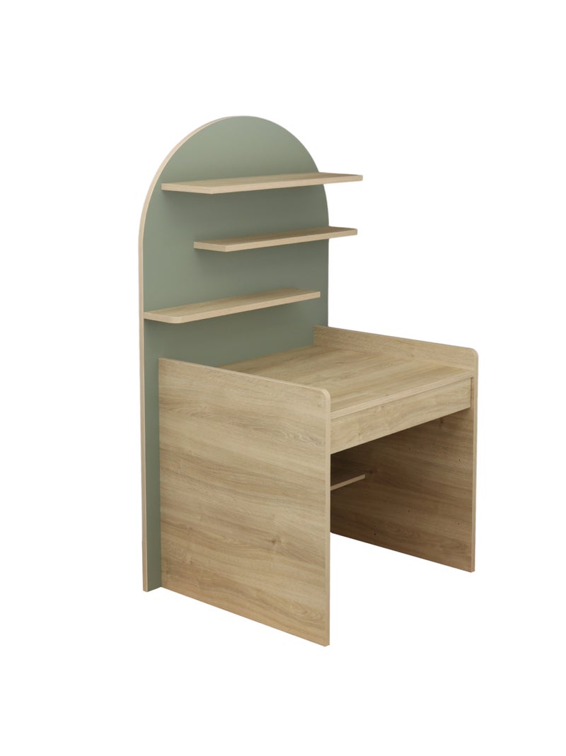 Escritorio infantil - diseño arqueado en madera de roble - SAUTHON Verde - Kiabi