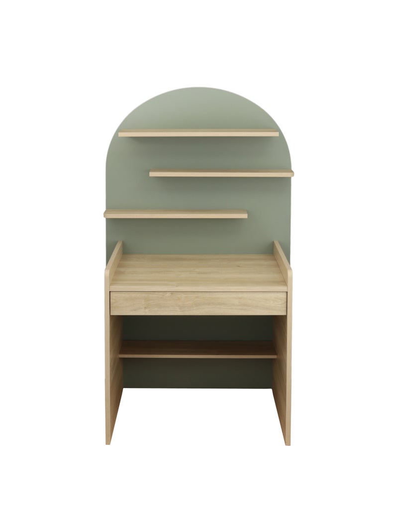 Escritorio infantil - diseño arqueado en madera de roble - SAUTHON Verde - Kiabi