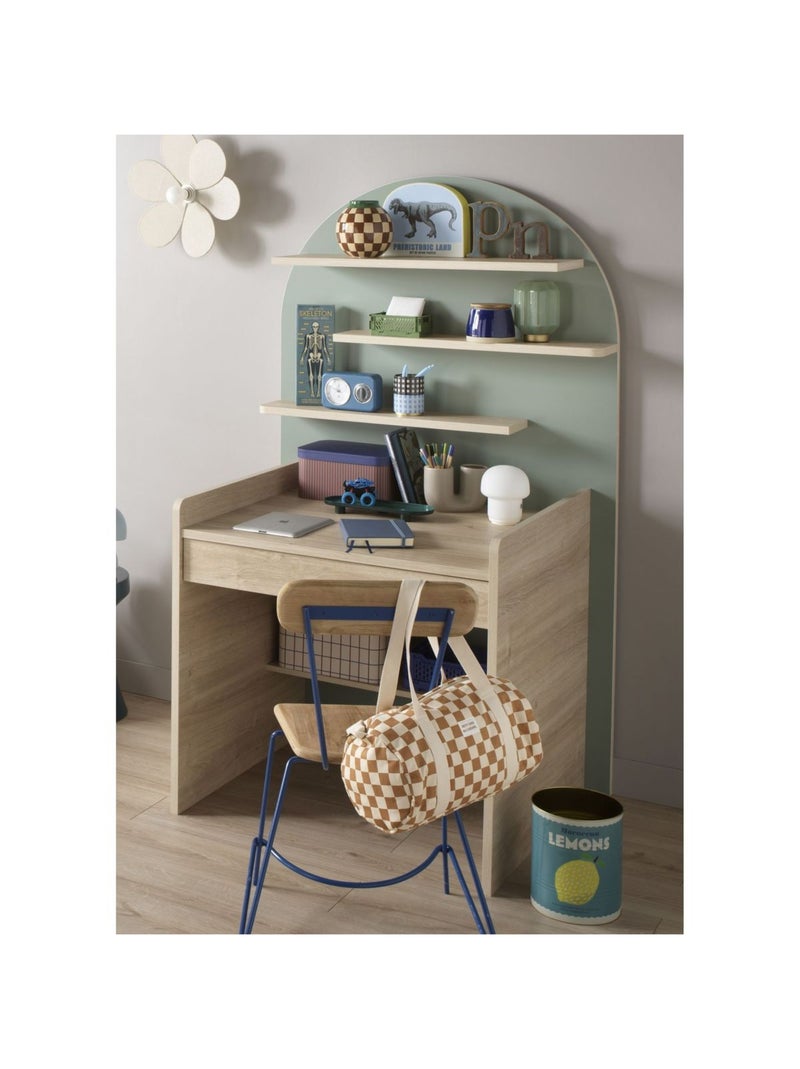 Escritorio infantil - diseño arqueado en madera de roble - SAUTHON Verde - Kiabi