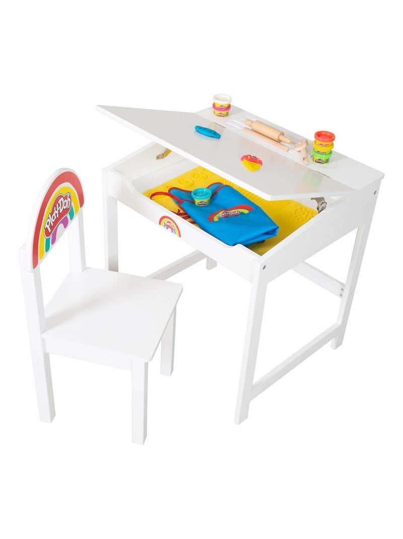 Escritorio infantil + silla + 6 botes de plastilina + accesorios 'roba x Play-Doh' N/D - Kiabi