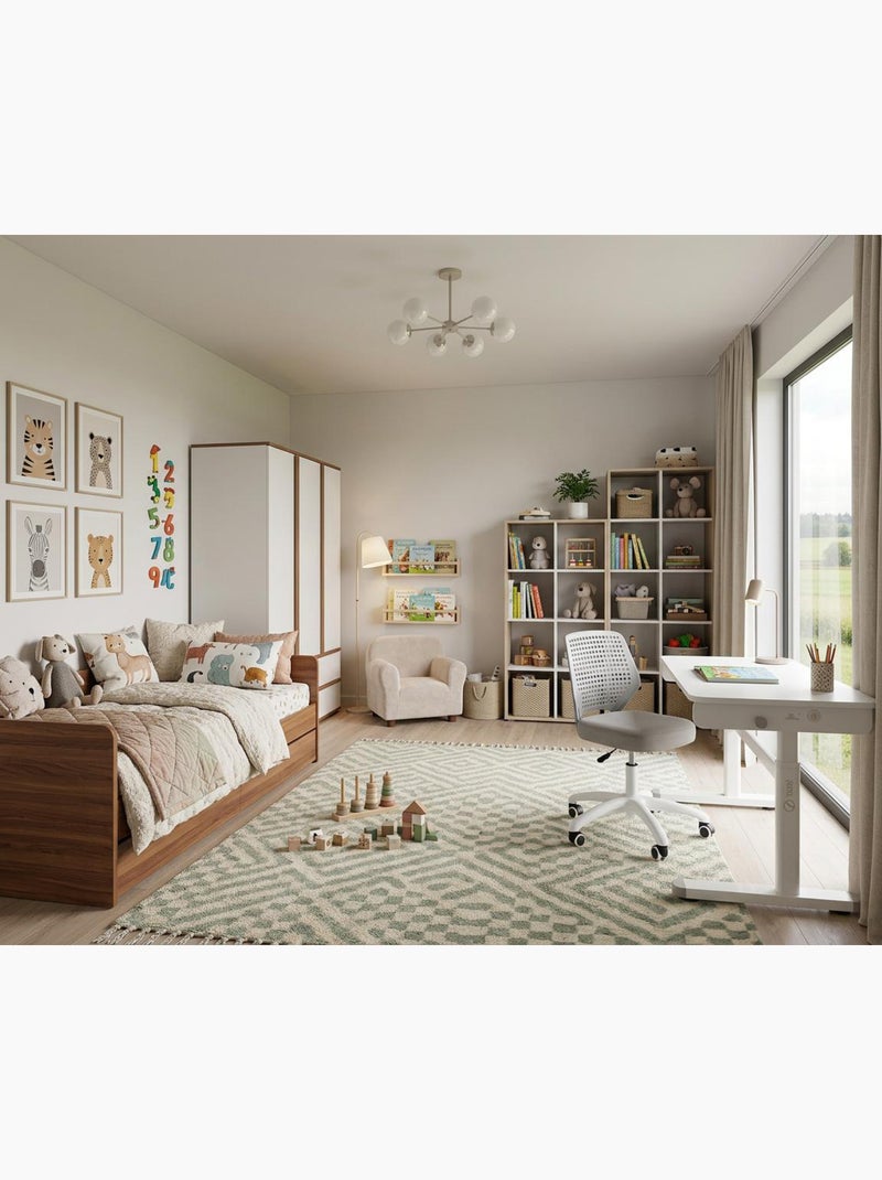Escritorio infantil Smart Grow con estantería Blanco - Kiabi