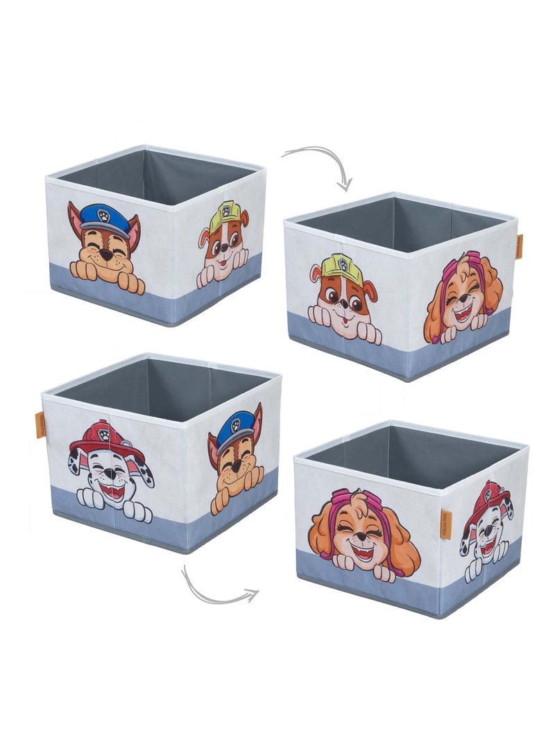Escritorio y banco infantil 2 en 1 en madera + 2 cajas de almacenamiento 'Roba Paw Patrol' Azul gris - Kiabi