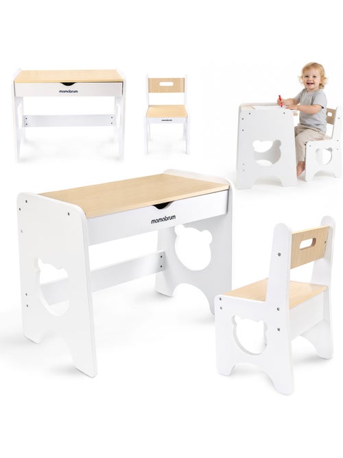 Escritorio y silla mamabrum para niños a partir de 3 años - Kiabi Escritorio y silla mamabrum para niños a partir de 3 años - Kiabi