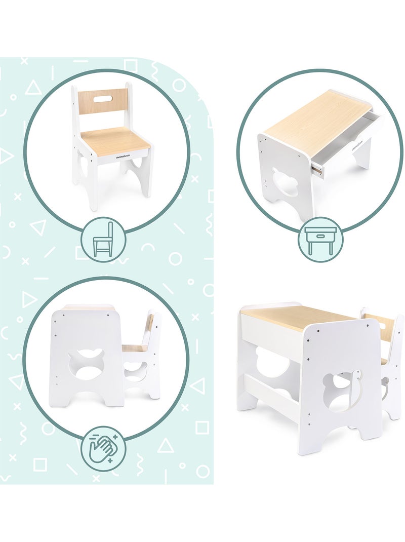 Escritorio y silla mamabrum para niños a partir de 3 años Blanco - Kiabi