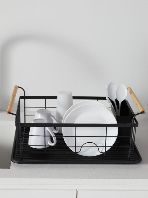 Escurridor de cocina de metal con asas de madera - Kiabi