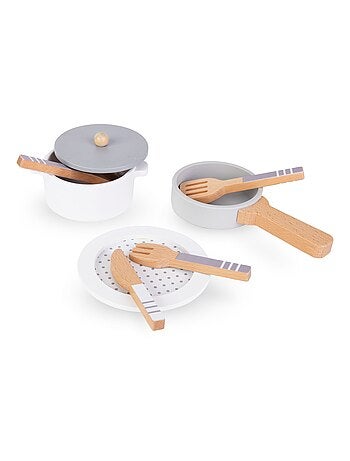 Escurridor y vajilla de cocina madera juego rol Mamabrum