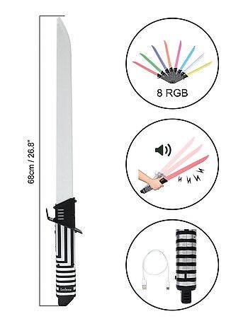 Espada láser LED con efectos sonoros