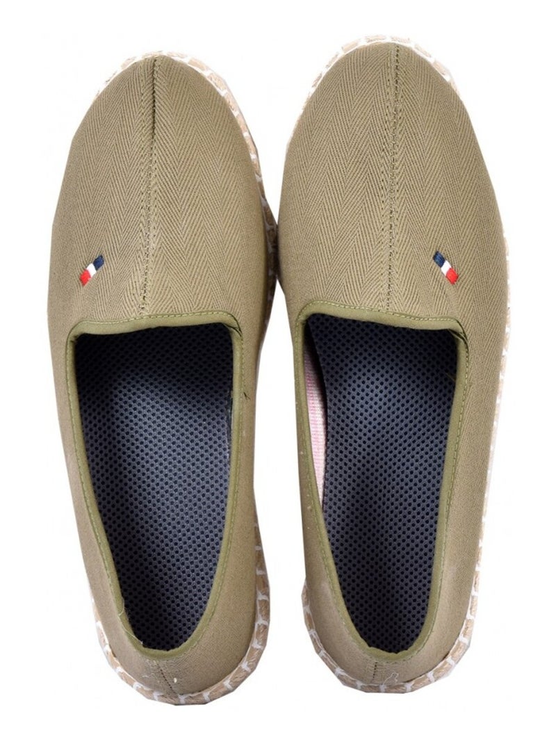 Espadrilles en Toile semelle antidérapante Caqui - Kiabi