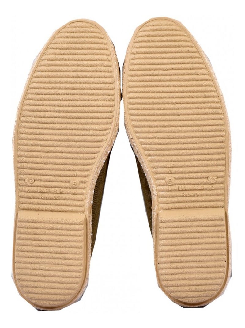 Espadrilles en Toile semelle antidérapante Caqui - Kiabi