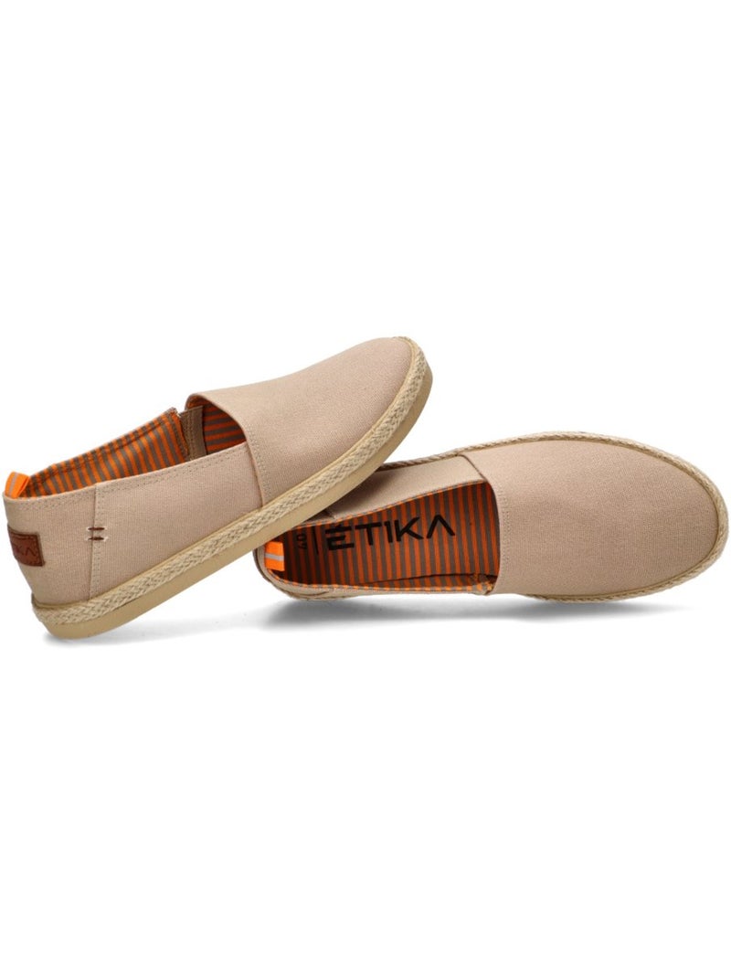 Esparteña Valenciana Alpargata Diario Hombre Suela Plana - Etika Beige - Kiabi
