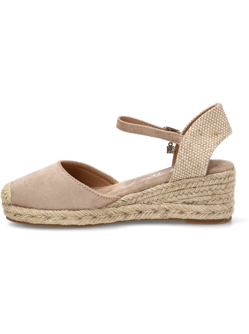 Esparteña Valenciana Alpargata Diario Mujer Cuña Media - Etika Beige - Kiabi