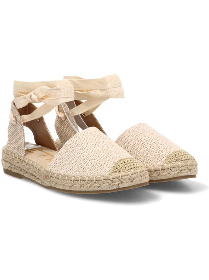 Esparteña Valenciana Alpargata Diario Mujer Suela Plana - Etika Beige - Kiabi