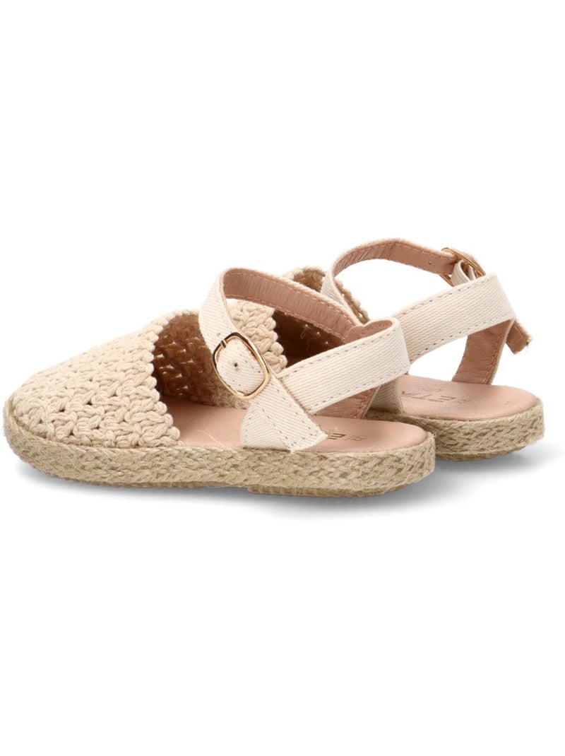 Esparteña Valenciana Alpargata Diario Niña Suela Plana - Etika Beige - Kiabi