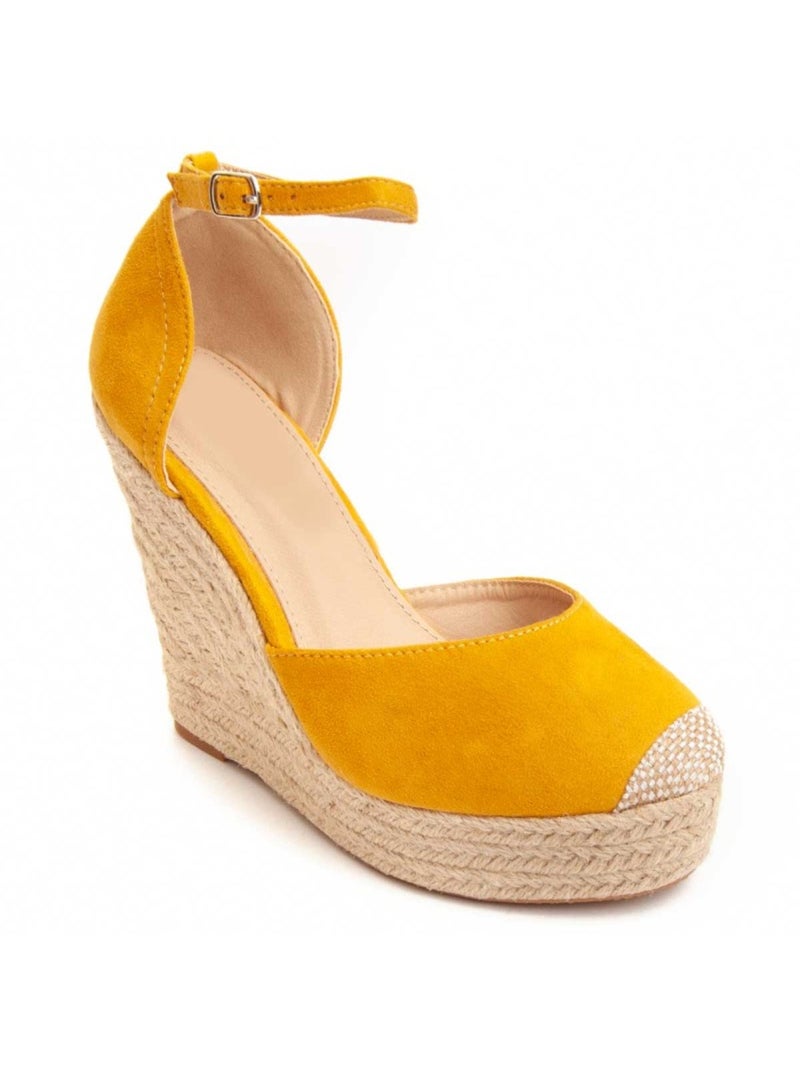 Espartos Cuña Sintetico Montevita Amarillo - Kiabi
