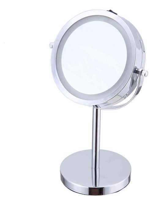 Espejo de aumento de pie x3 – LED – Metal inoxidable – Guy Levasseur - Kiabi Espejo de aumento de pie x3 – LED – Metal inoxidable – Guy Levasseur - Kiabi