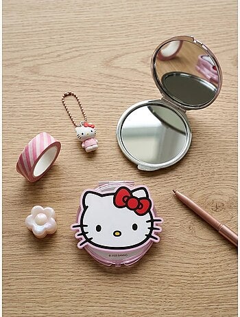 Espejo de bolsillo redondo doble cara con aumento Hello Kitty Sanrio