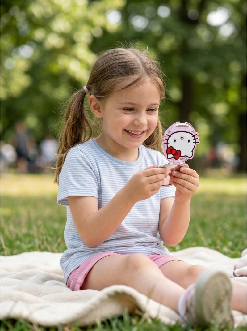 Espejo de bolsillo redondo doble cara con aumento Hello Kitty Sanrio Rosa - Kiabi