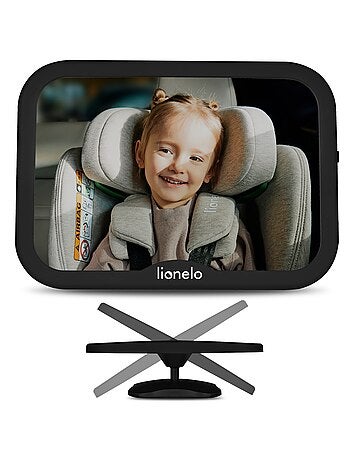 Espejo retrovisor grande para coche LIONELO Sett Baby - 360° - 24,8 x 17,5 cm