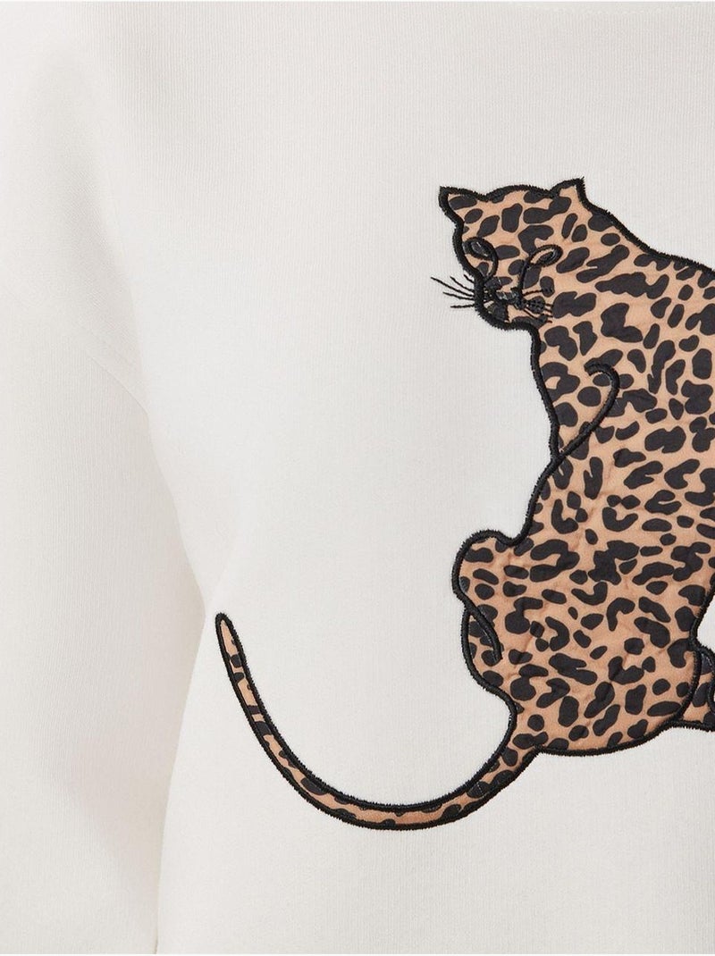 Estambul sudadera de punto de manga larga con cuello redondo istanbul Marfil - Kiabi