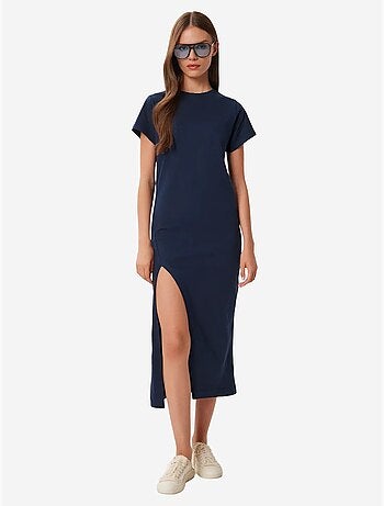 Estambul vestido midi ajustado con abertura lateral istanbul