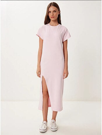 Estambul vestido midi ajustado con abertura lateral istanbul