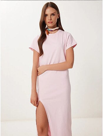 Estambul vestido midi ajustado con abertura lateral istanbul