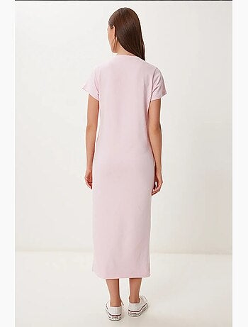 Estambul vestido midi ajustado con abertura lateral istanbul